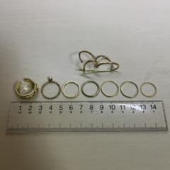 ゴールド リングセット ハート型デザインのサムネイル