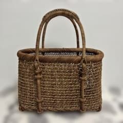 長野県産　希少　国産　あけび　かごバッグ　大きめ 国産 長野県産 あけび かごバッグ 大サイズ 手仕事 民藝 職人 天然素材