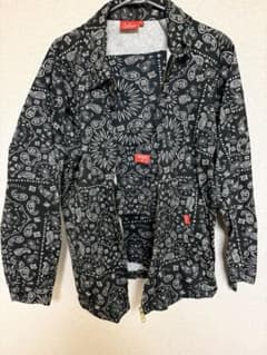 セットアップ クックマン デリバリージャケット&シェフパンツ ペイズリー 黒のサムネイル