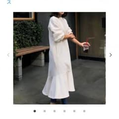 Birthdaybash ロマンティックスウェットワンピ LONG WHITEのサムネイル