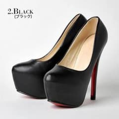 15cmヒール]美フォルムハイヒールパンプス ブラック-36のサムネイル