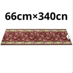防炎マーク付　66×340cm ナイロン製　ローズ柄　廊下敷　ロングカーペット 防炎マーク付 66×340cm ナイロン製 ローズ柄 廊下敷 ロングカーペット