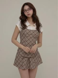 andmary アンドマリー Dafne check set up beige - メルカリ
