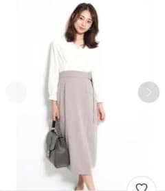 JUSGLITTY 配色カシュクールタイトワンピース サイズ2のサムネイル