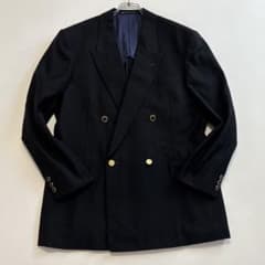 dunhill ダンヒル 金ボタン ダブルブレスト テーラードジャケット スーツ 訳あり美品 ダンヒル ダブルテーラードジャケット 金ボタン Mサイズ
