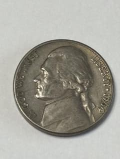 アメリカ硬貨】ジェファーソン 5セント硬貨1964年 古銭 外国コイン