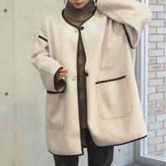 パイピングコート ホワイトのサムネイル
