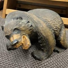 北海道 白老 和泉作 木製熊彫刻 アイヌ 民芸品 - メルカリ