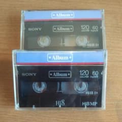 Two digital video camera tapes