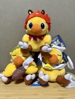 ファイナルファンタジー　チョコボ　ぬいぐるみ　3体セット 新品タグ付】ファイナルファンタジー チョコボ ぬいぐるみ 3種セット