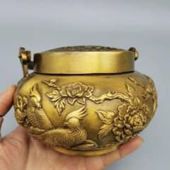 銅器 手提げ薫香炉 麒麟暖手炉 装飾品 工芸品 置物 m43744452695_1.jpg?1732861869