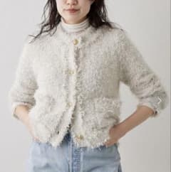 【新品未使用】Whim Gazette/ラメツィードニットジャケットのサムネイル