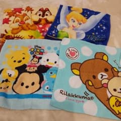 타월 4장 세트 디즈니 리락쿠마