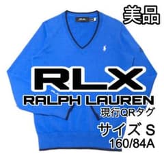 RLXゴルフラルフローレン 現行QRタグ Vネックゴルフニット サイズM