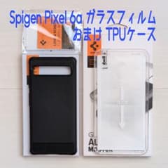 Spigen Pixel6a ガラスフィルム(未使用1枚) おまけ TPUケースのサムネイル
