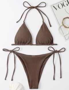 【新品未使用】ビキニ　ブラウンのサムネイル