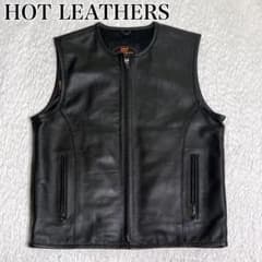 【未使用級】HOT LEATHERS 本革 レザーベスト YKKジップ シボ革 未使用級】HOT LEATHERS 本革 レザーベスト YKKジップ シボ革 - メルカリ