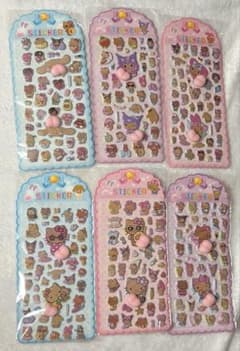 サンリオ風キャラクターシール6枚セット 日焼け おしりのサムネイル