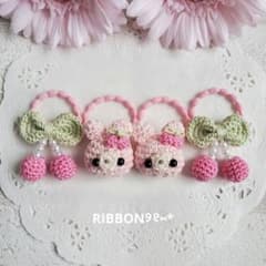 ୨୧ヘアゴムセットJ-400୨୧ベビー&キッズ⑅﻿ハンドメイド⑅﻿ - メルカリ