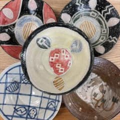 作家 陶芸作家 陶芸家 畑中圭介 常滑焼 中鉢 ボウル 5枚 工芸品