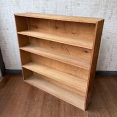 昭和レトロ　古道具　古家具　ヴィンテージ　オープンシェルフ　本棚　アンティーク ヴィンテージ 木製 オープンラック 本棚 ブックシェルフ 飾り棚 古道具