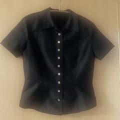 Christian Dior シャツジャケット 半袖 コンパクト 貝ボタン 黒 - メルカリ