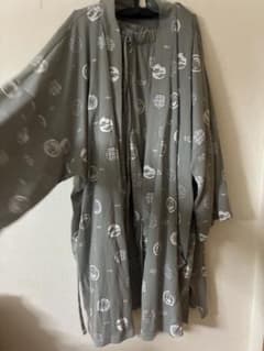 甚平 グレー 和柄　上下