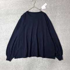 アルマデザイン　オーバーサイズ　長袖　Tシャツ　カットソー　Lサイズ　ネイビー
