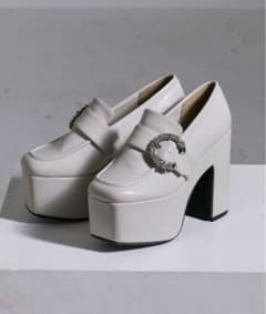 夢展望 Diable baiser 厚底ビジューバックルローファーパンプスのサムネイル
