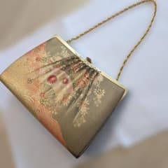 和装用バッグ 金襴 扇面文様 ゴールドチェーンのサムネイル