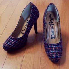 ☆美品☆Ｍ 秋 ツイード ハイヒールのサムネイル