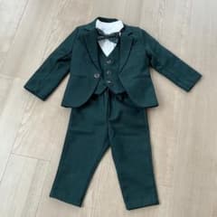 ダークグリーン フォーマルスーツ セット90cmのサムネイル