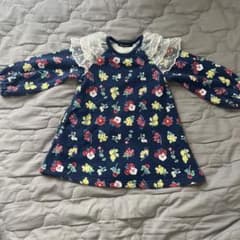 【美品】moujonjon 花柄ワンピース 90のサムネイル