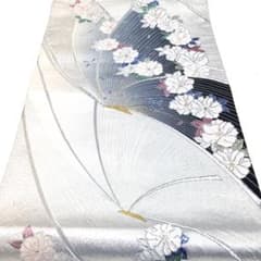 a947 正絹 振袖用 六通袋帯 金糸 銀糸 ラメ 着物 - メルカリ