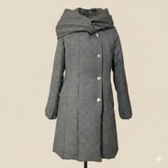 アナイ ANAYI カシミヤ混 ダウンコート ロングコート 38 M グレー