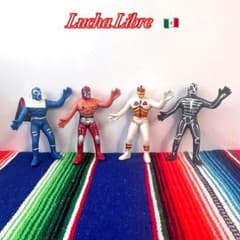 メキシコ ルチャリブレ プロレス フィギュア 4体 メキシコ 雑貨 - メルカリ
