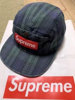 も*り様 Supreme ブラックウォッチチェックポケットCamp Cap Supreme ブラックウォッチチェックポケットCamp Cap - メルカリ