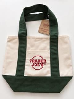 トレジョ Trader Joe’s ミニトート グリーン 新品未使用のサムネイル