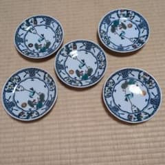 青風 小皿 5枚セット 鳥 花柄 磁器のサムネイル
