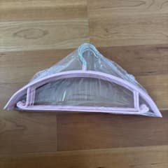 滑りにくい ピンク 衣類ハンガー 5本セットのサムネイル