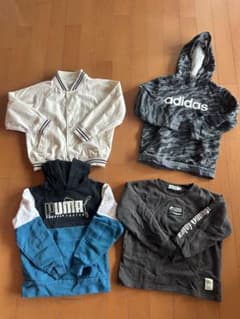 K*☆様 140cm 男の子　パーカーブルゾントレーナー4点adidas LOGのサムネイル