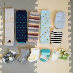 【m♥さま専用】ベビーGAPレッグウォーマー&グレーのベビーソックス　2点のサムネイル