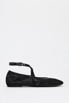 ZARA ダブルストラップレースバレエのサムネイル