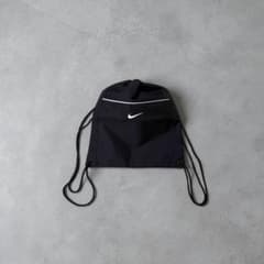銀タグ】激レア90s 美品NIKEナップサック リュック黒ブラック 