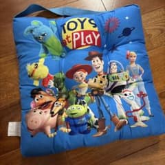 Toy Story Square Cushion, Soft and Fluffy Seat Cushion, Elementary School, Blue