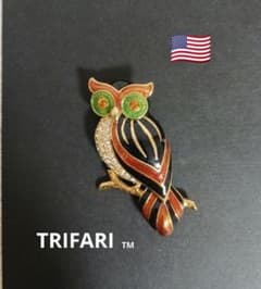 トリファリ trifari クリスタル 小さめの王冠 ブローチピン | Buyee