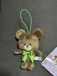 新品タグ付き くまのがっこう カラフルリボンマスコット グリーン