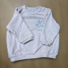 ミキハウス 花柄ポケット付きトレーナー 70cmのサムネイル
