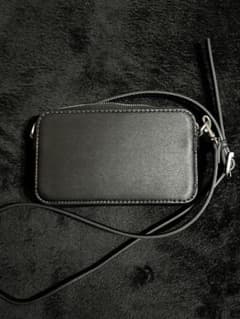 ZARA 今だけ❗️8000円→6700円 ブラック合成皮革スマホショルダーバッグのサムネイル