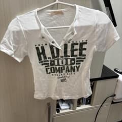 CREAM BEIGE 半袖リブカットソー ホワイトのサムネイル